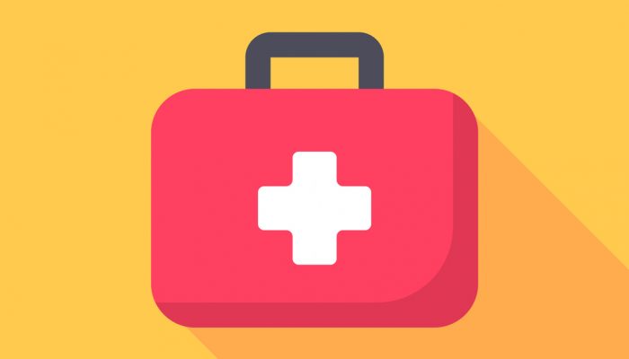 First Aid Kit Flat Icon.